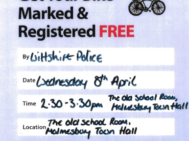 Get Your Bike Marked &amp; Registered FREE